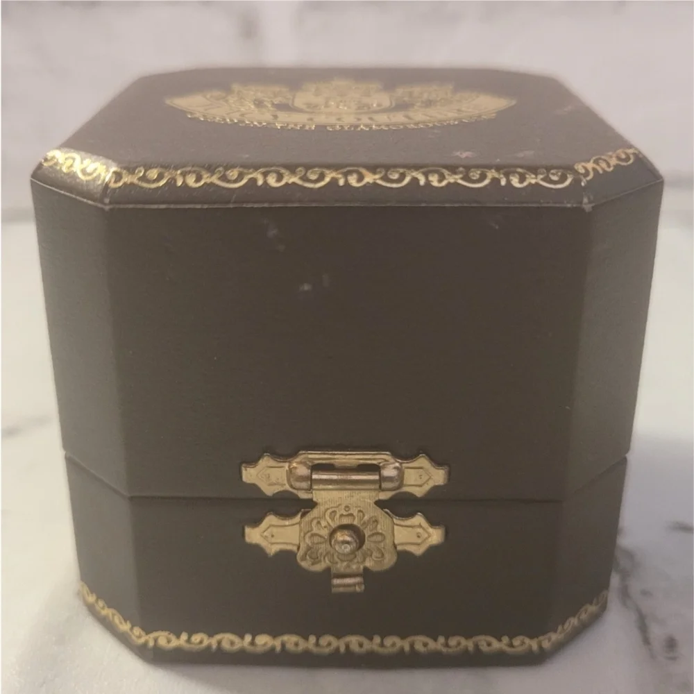 Vintage Juicy Couture Charm Box Case EMPTY Storage Attached Lid Pink Lining